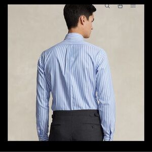 Polo by Ralph Lauren Vintage Striped Oxford Shirt | Blue & White | Size Large